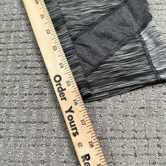 SOYBU Leggings Womens Crop Pull On Hidden Pocket Stripe Gray M - Picture 7 of 9